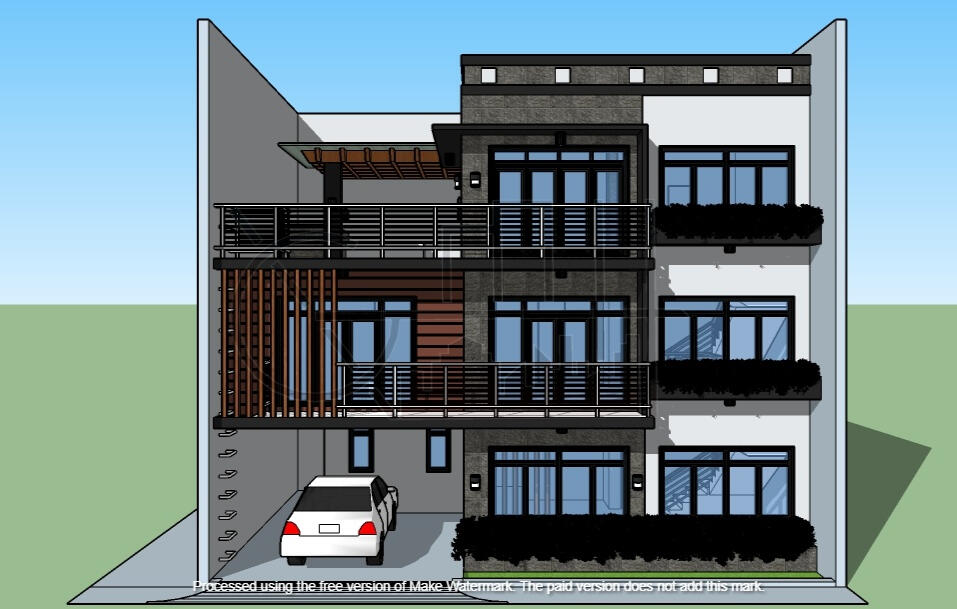 Proposed 2 Storey Residential with Roof Deck (Scheme 1)