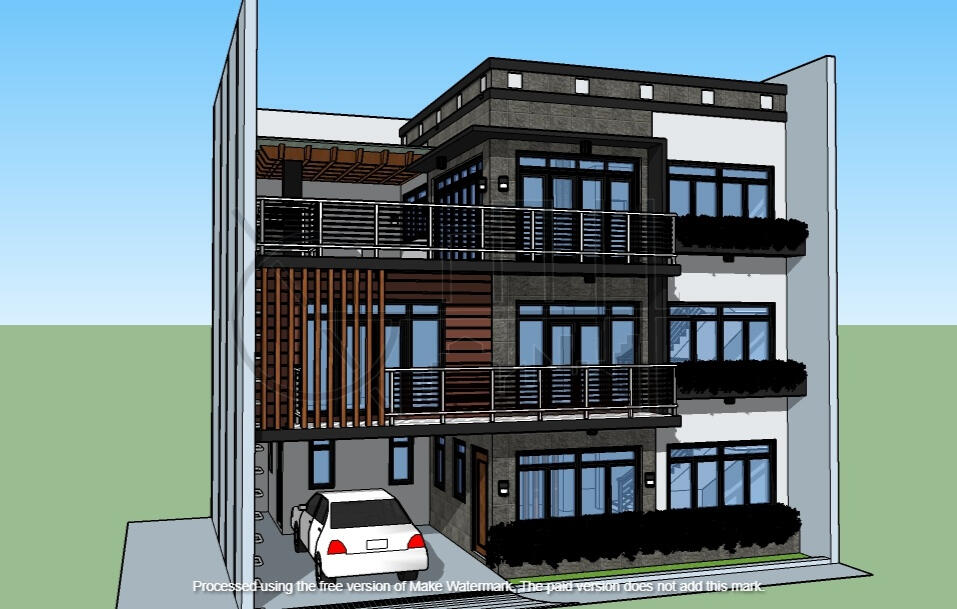 Proposed 2 Storey Residential with Roof Deck (Scheme 1)